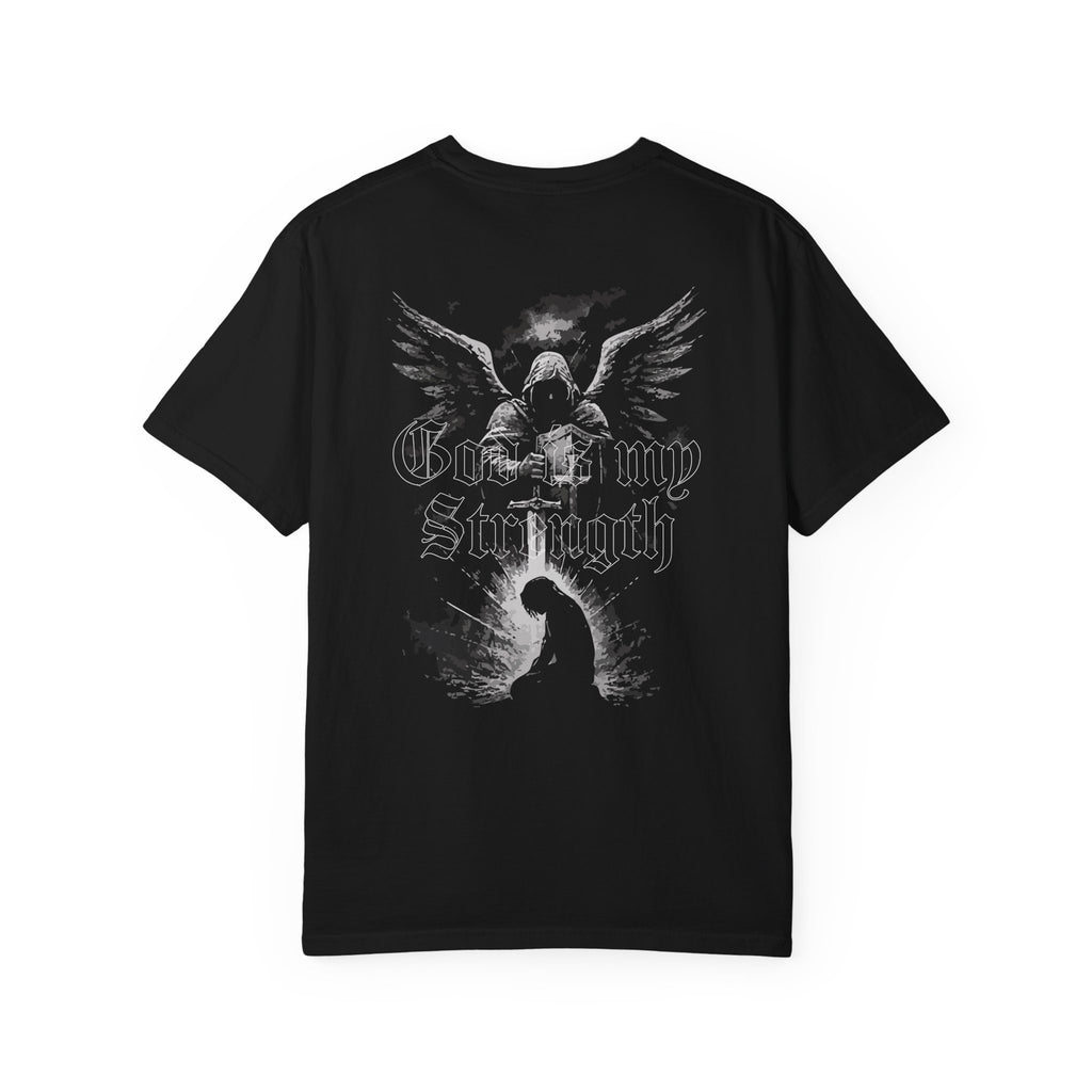 God is My Strength Unisex T-shirt Pump Cover with Psalm 28:7 Inspired Design