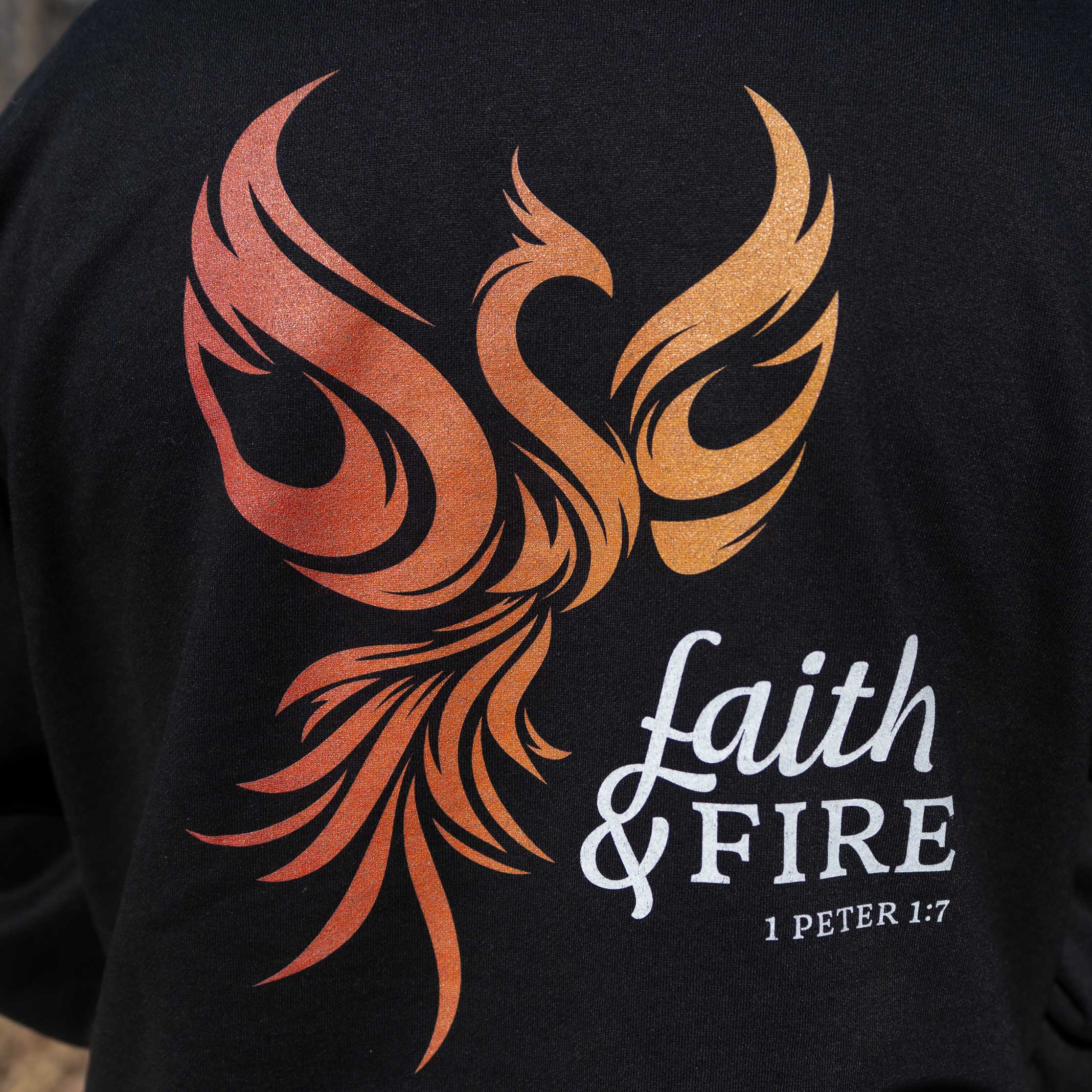 Unshaken Strength Faith & Fire premium hoodie