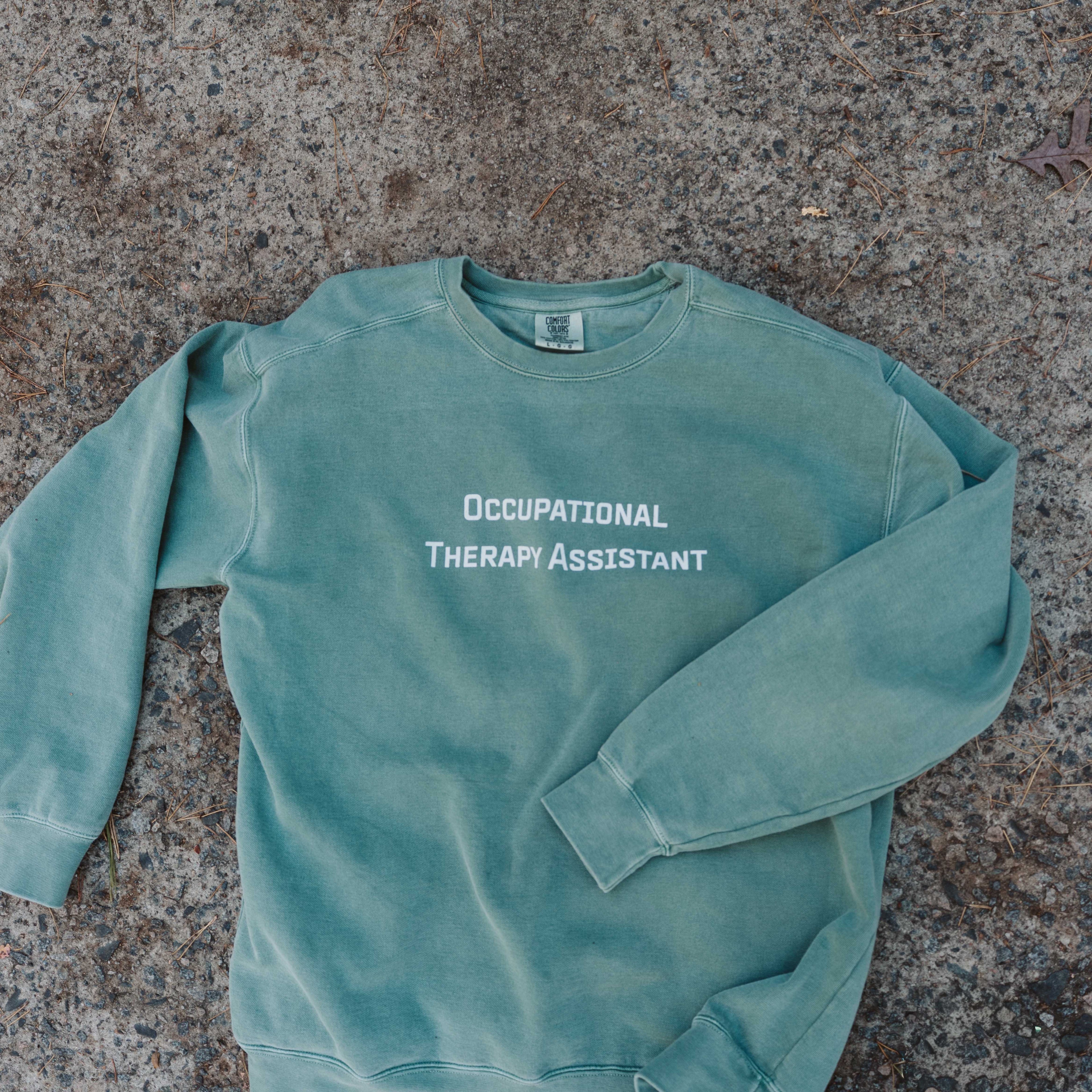 Occupational Therapy Assistant Crewneck Sweatshirt | Retro 70s, Coquette & More | Comfort Colors