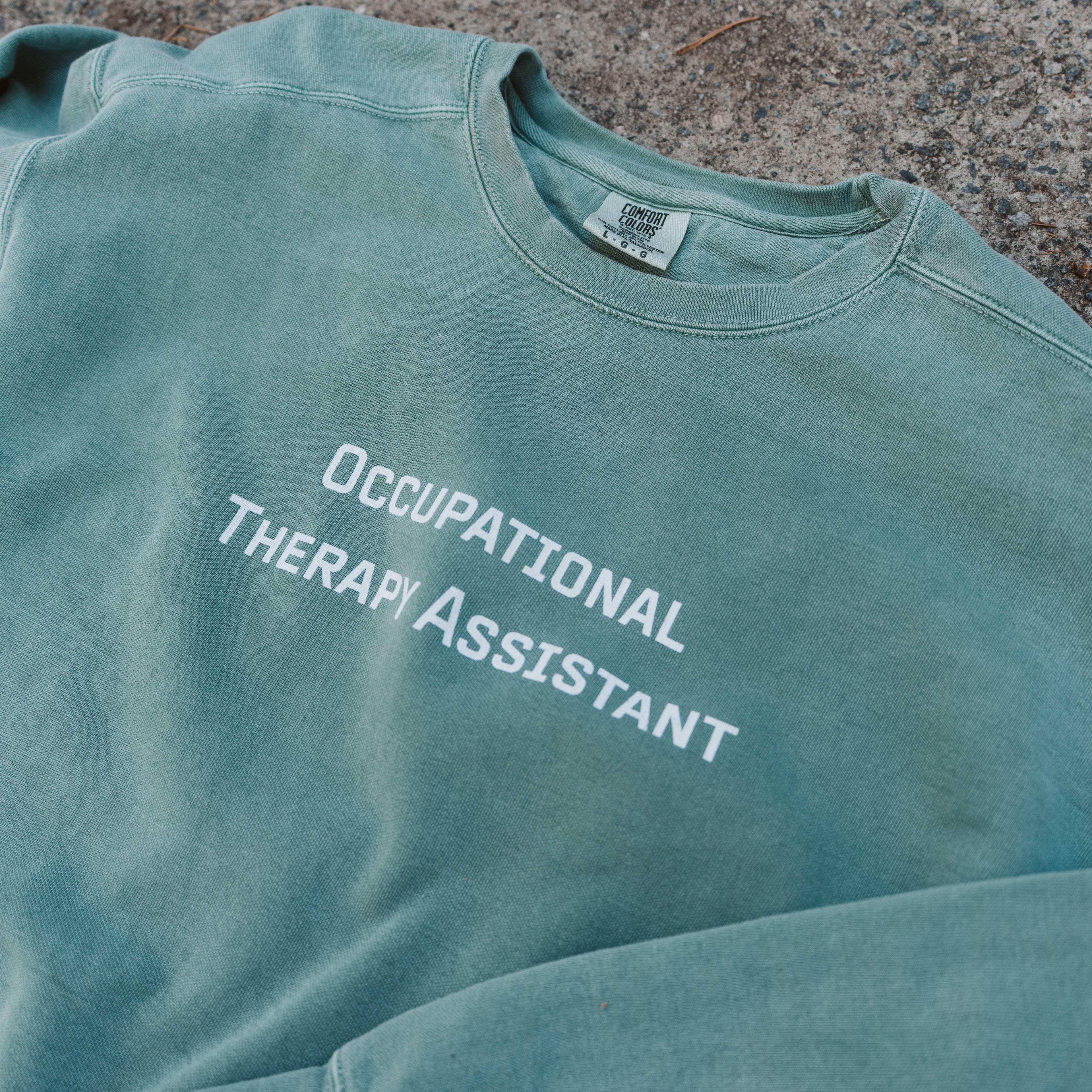 Occupational Therapy Assistant Crewneck Sweatshirt | Retro 70s, Coquette & More | Comfort Colors