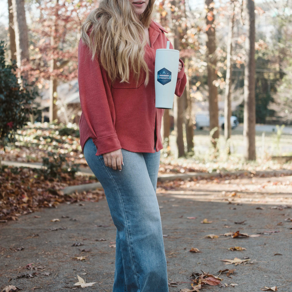 Unshaken Strength Badge Logo Sticker