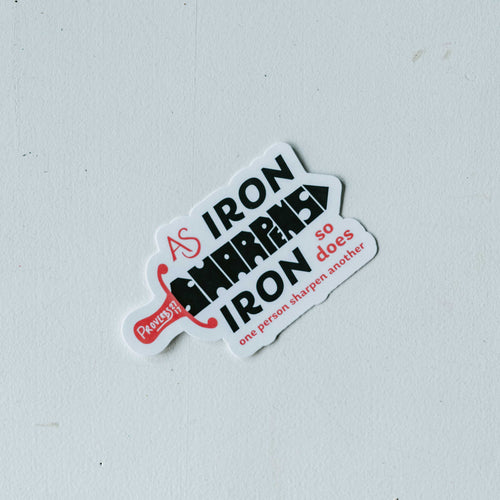 Sticker with text on a white background