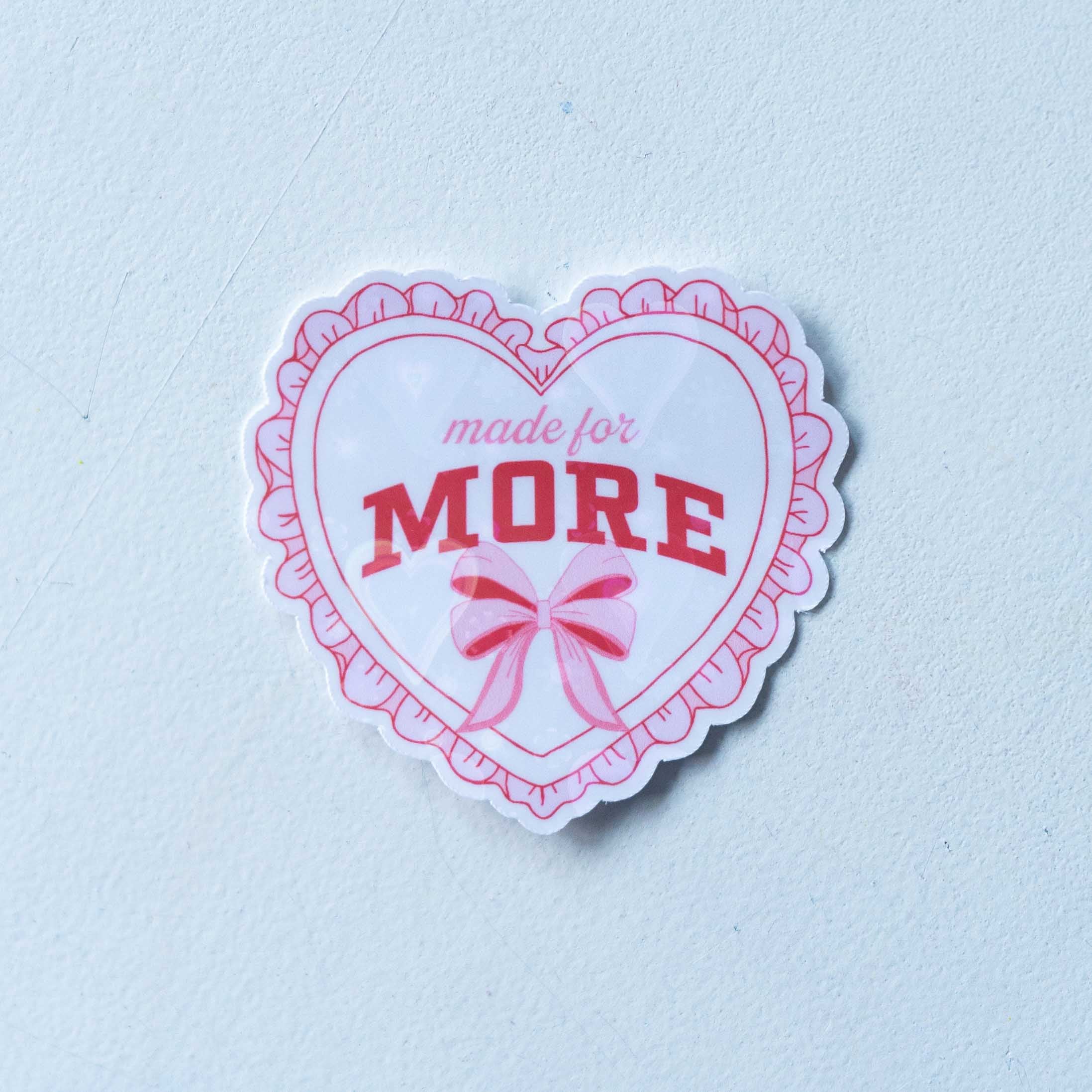 Made for More Coquette Heart Hand-Illustrated Sticker