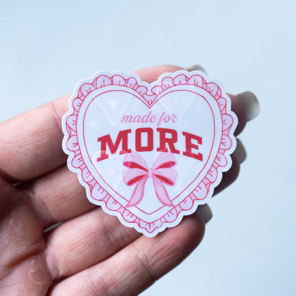 Made for More Coquette Heart Hand-Illustrated Sticker